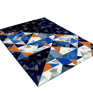 Alfombra Diseño geométrico tonos azules y claros,hi-res