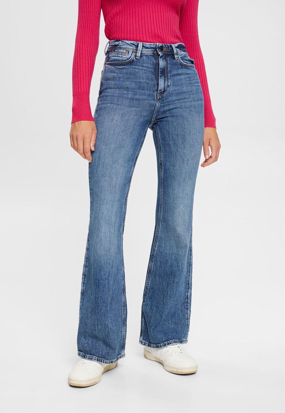 Jeans Acampanados De Cintura Alta Mujer Esprit Denim - Jeans y Pantalones