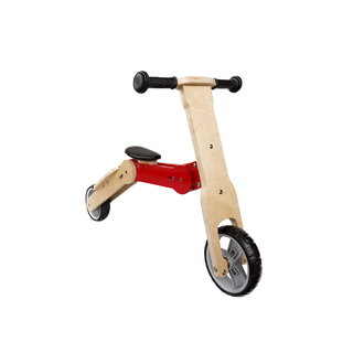 Scooter y Bicicleta De Balance De Madera Color Rojo, 2 en 1,hi-res