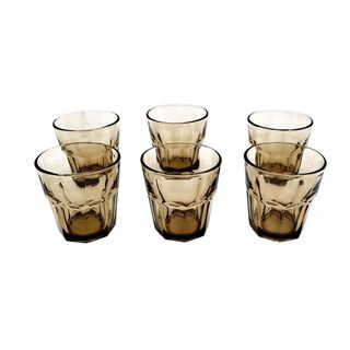 Set vasos whisky 6 pcs vidrio 8X9cm marron 200ml,hi-res