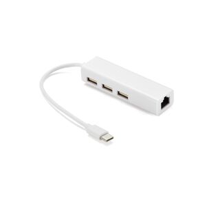 Hub USB Tipo C 4 En 1 USB 2.0 Blanco Tecnolab,hi-res