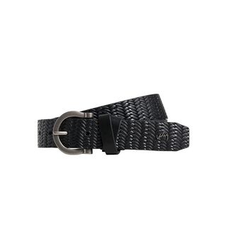 Cinturón unifaz de cuero para mujer color Negro con pasador,hi-res