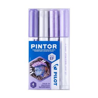 Set Marcador Pintor Extra Fino 4un Violetas Pilot,hi-res