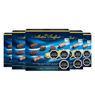 Pack 5 Chocolate Bombón Blue Maitre Truffout 200g,hi-res