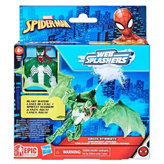 Set Spiderman Epic Hero Series Web Splashers Hidroataque Aéreo de Simbionte Verde,hi-res