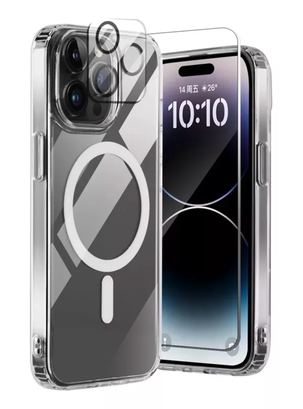 Carcasa Transparente Magsafe IPhone 15, 15 Pro Y 15 Pro Max. Con Protector De CAMARA,hi-res