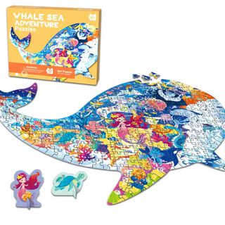 Puzzle Oceano con Forma de Ballena 277 piezas,hi-res
