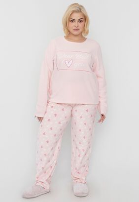 Pijama Mujer Polar Básico Coral Corona,hi-res