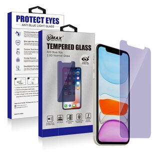 Pack x2 Vidrio Templado Plano Anti Blue Ray 2.5d + Protector de Cámara Iphone 11 Iphone 12,hi-res