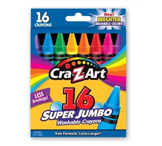 Set 16 Crayones Super Jumbo Labables Escolar Cra-Z-Art,hi-res