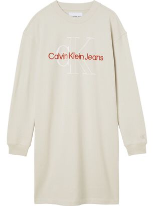 Vestido Monogram Beige Calvin Klein,hi-res