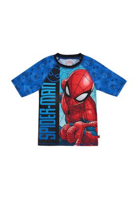 Polera Niño UV50+ Disney Spiderman Azul M/Corta,hi-res