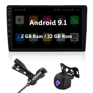 Radio Auto 9 Pulgadas Android 9.1 2gb 32gb + Cam + Mic - 2 din,hi-res