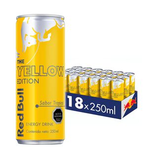 Red Bull Bebida Energética Pack 18 Latas Tropical 250Ml,hi-res