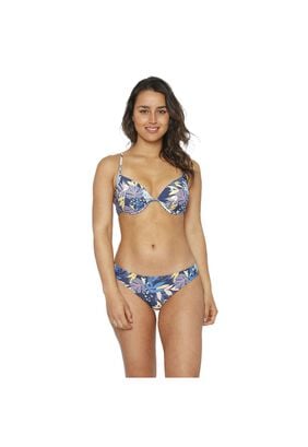 Traje de Baño Bikini Mujer H2O Wear Copa Estampado Azul Marino,hi-res