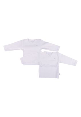  Set 2 Pzas Camiseta Bebé Unisex Blanco Pillin,hi-res