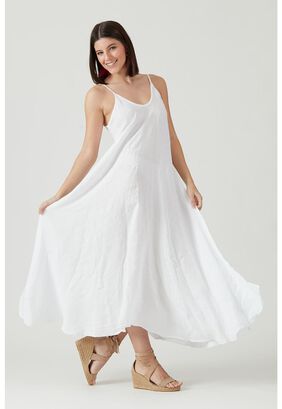 Vestido de lino blanco - Vestidos y Faldas