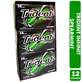 Trident Verde Sin Azúcar Infinit Spearmint (Caja Con 12 Un),hi-res