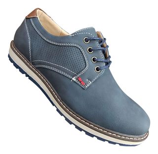 Zapato De Hombre Casual Oxford Ejecutivo - Azul - 7110,hi-res