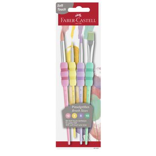 Pinceles Grip Soft Touch Faber-Castell Color Pastel x4 uds.,hi-res