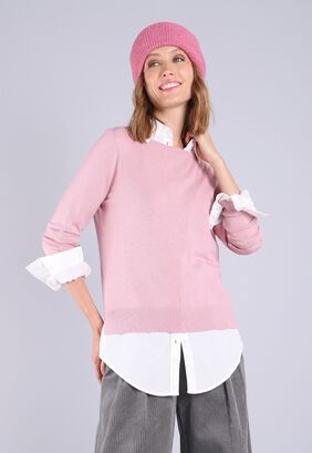 Sweater de punto con escote redondo Mujer Esprit,hi-res