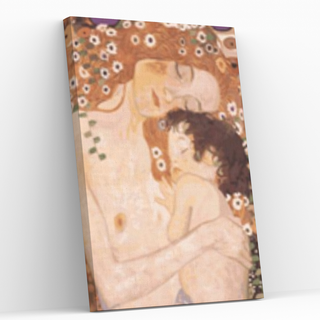Pintura con números en bastidor 60x75 Mom and Baby Klimt - Painting by numbers,hi-res