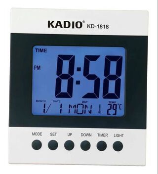 Reloj Despertador Escritorio Con Luz Temperatura Calendario,hi-res