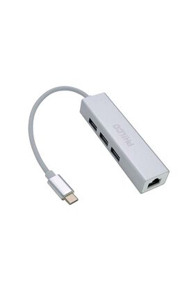 Tarjeta Red Ethernet Gigabit Hub USB-C X3 Philco,hi-res