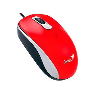 Mouse Genius Dx-110 Usb Óptico 3 Botones Ambidiestro Rojo,hi-res