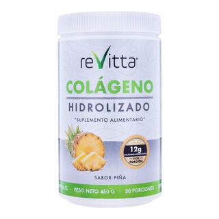 Colágeno Hidrolizado + Vitaminas - piña 450 grs 30 servicios - Revitta,hi-res