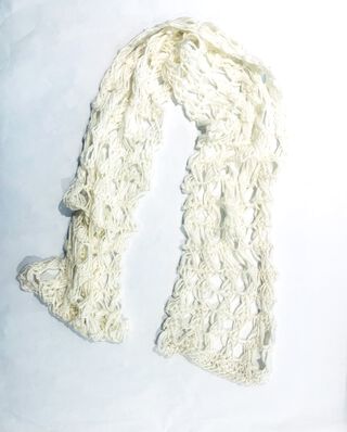 bufanda de seda y algodón hecha a mano diseño exclusivo,hi-res