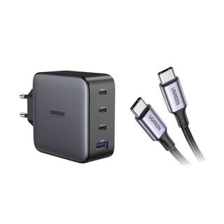 UGREEN Cargador 100W GaN + Cable USB-C a USB- C 2.0 5A 2M,hi-res