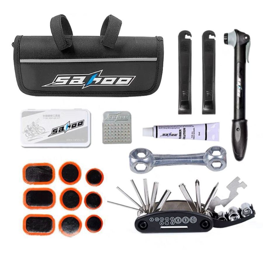 Kit de herramientas para bicicleta, multiherramienta 20 en 1, kit de  herramientas de reparación de bicicleta de montaña con llave de hueso para