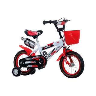 Bicicleta Infantil Lumax Aro 16 Rojo Con Rueditas,hi-res