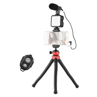Kit Vlogging Trípode Micrófono 5 En 1,hi-res