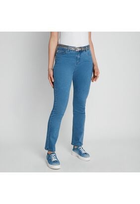 Jeans Slim Push Up 5 Bolsillos Con Cinturon,hi-res