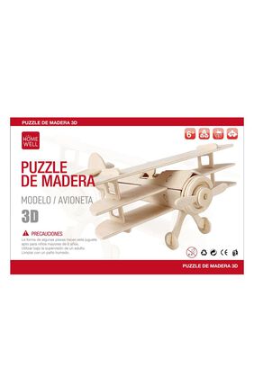 Puzzle de Madera Modelo Avioneta 3D 15.5x23cm,hi-res