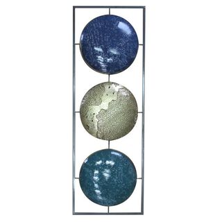 METAL WALL DECOR THREE WORLDS (31 x 3 x 90 cm),hi-res