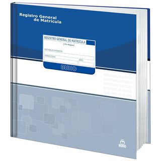 Libro Registro General De Matricula Bas/med (reg Escolar),hi-res