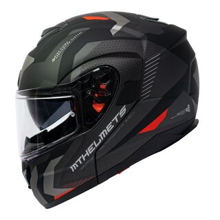 Casco de Moto MT Helmets - ATOM SV Híbrido F5 Rojo Mate + Antiempañante Fogoff,hi-res