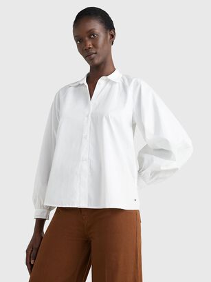 Camisa Relaxed Solid Raglan Blanco Tommy Hilfiger,hi-res