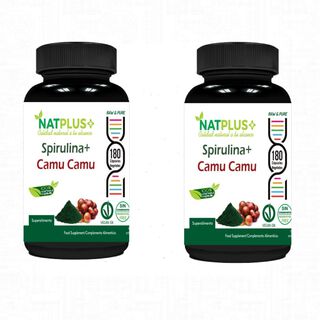 Spirulina Organica  Camu Camu 2X180 Caps c/u 500mg Vitaminas,hi-res