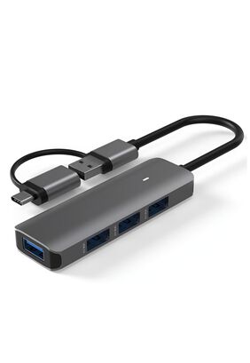 Hub USB 3.0 + Adaptador Type-C 5 Gbps Tecmaster TM-100543,hi-res
