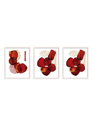 Set de 3 cuadros Abstracto Rojos,hi-res