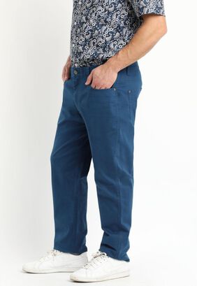 Pantalon 5 Bolsillos Spandex Azul,hi-res