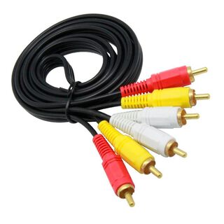 Cable Rca A Rca 3mt Alta Calidad Conectores Dorados Mod:9132,hi-res