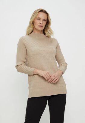Sweater Liso 18102124008106 Ma Griffe Beige,hi-res