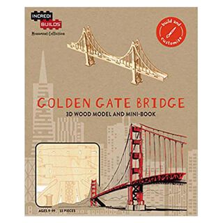 Golden Gate Bridge: Modelo Armable En Madera,hi-res