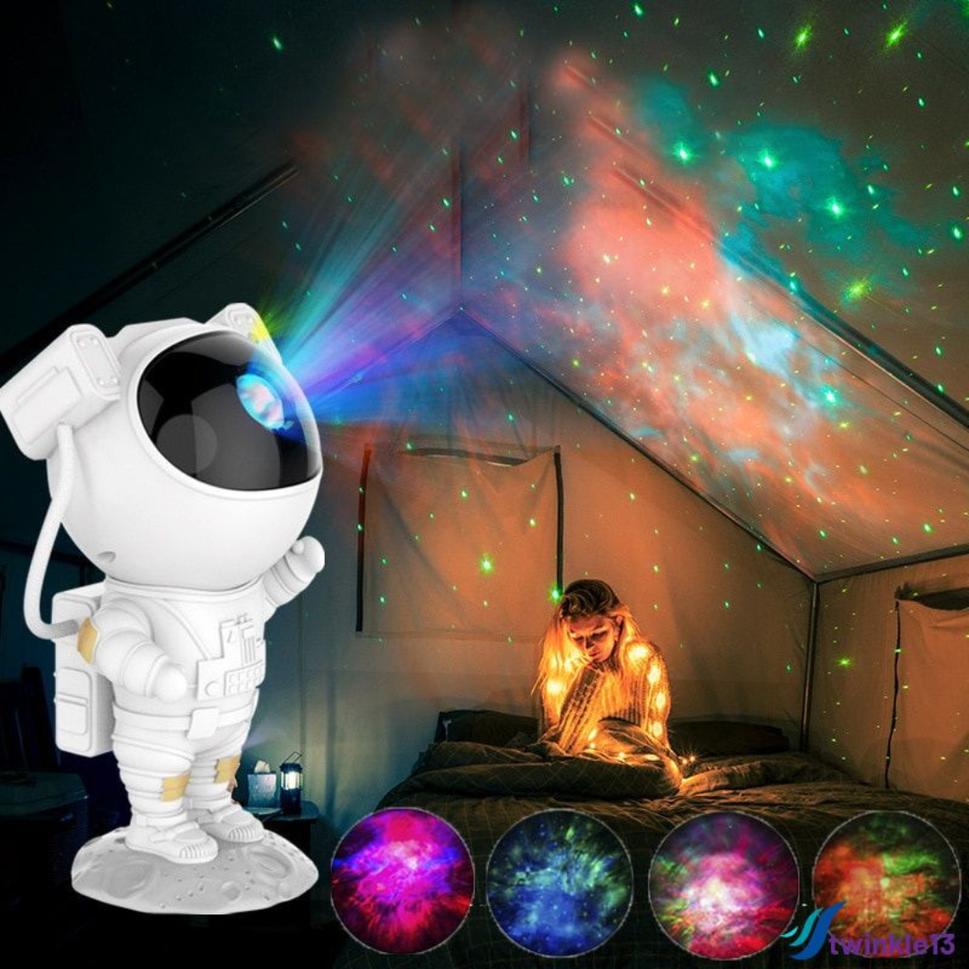 Lampara Proyector Astronauta De Galaxia Luz Led RGB Premiun