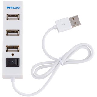 Mini Hub USB 2.0 Philco Blanco 4p,hi-res